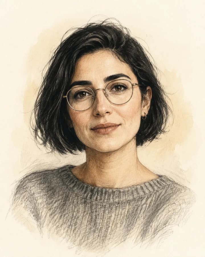 Selin Erdem editoryal profil illüstrasyonu